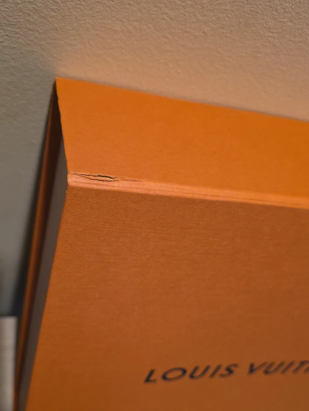 Louis Vuitton Orange Gift Box with Raised Logo (Empty)